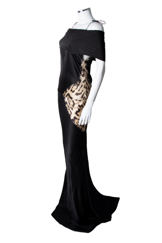 Roberto Cavalli Off Shoulder Printed Gown - irvrsbl