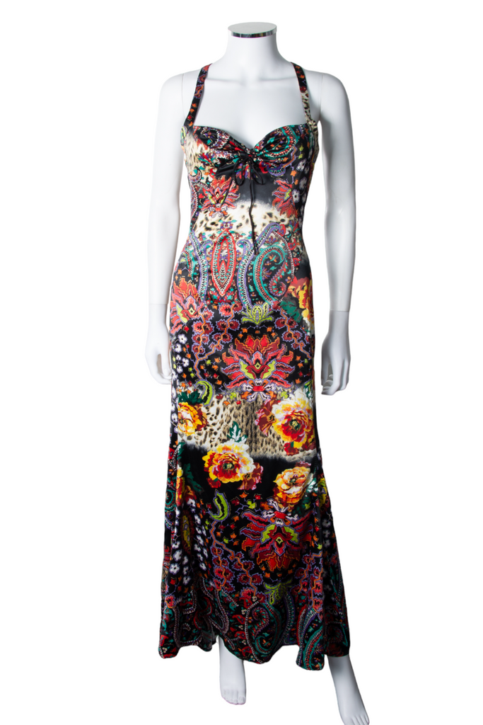 Roberto Cavalli Paisley Bustier Gown - irvrsbl