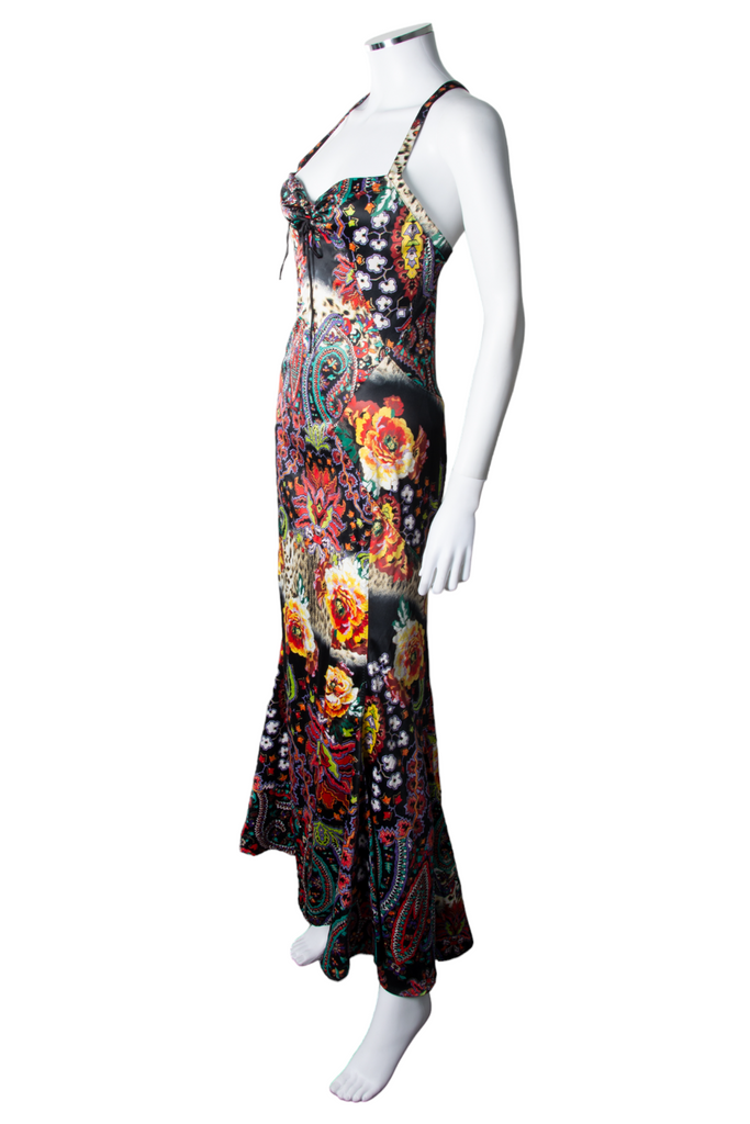 Roberto Cavalli Paisley Bustier Gown - irvrsbl