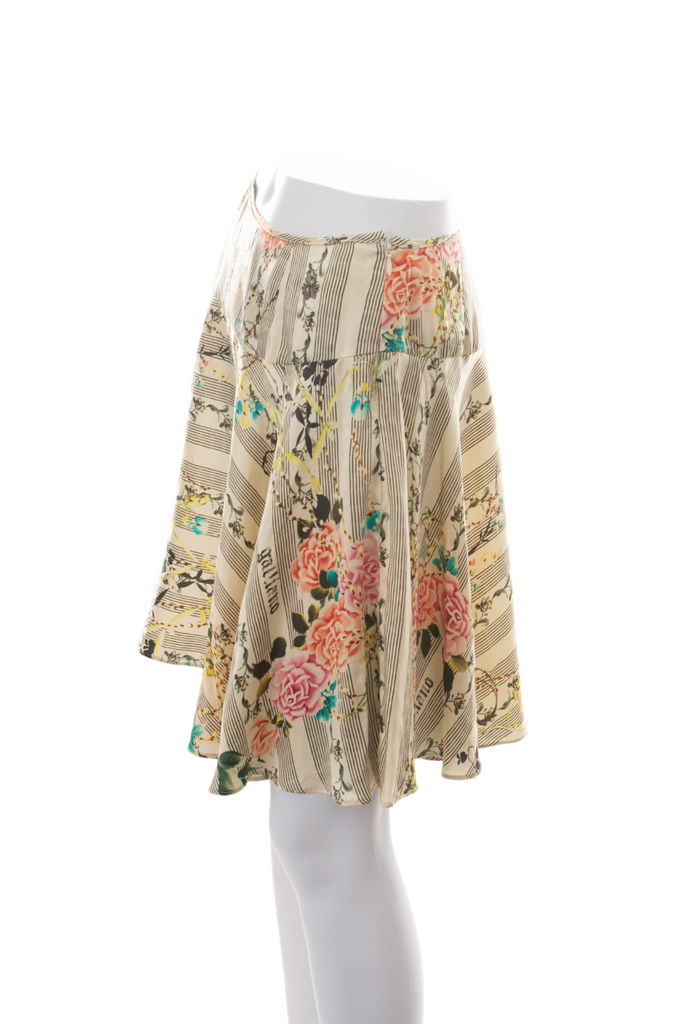 John Galliano Floral Print Skirt - irvrsbl