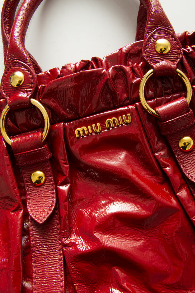 Miu Miu Patent Red Bag - irvrsbl