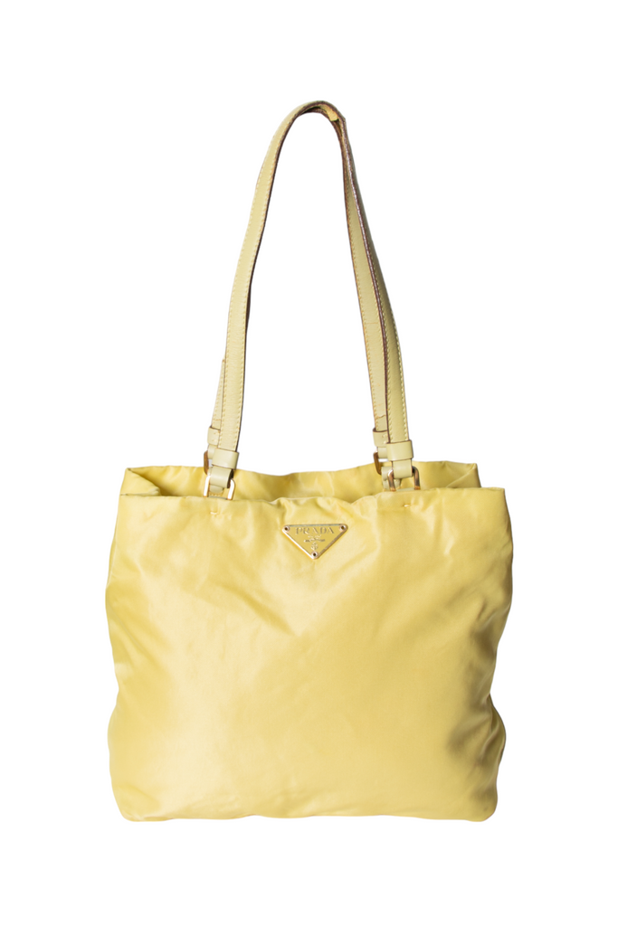 Prada Yellow Nylon Tote - irvrsbl