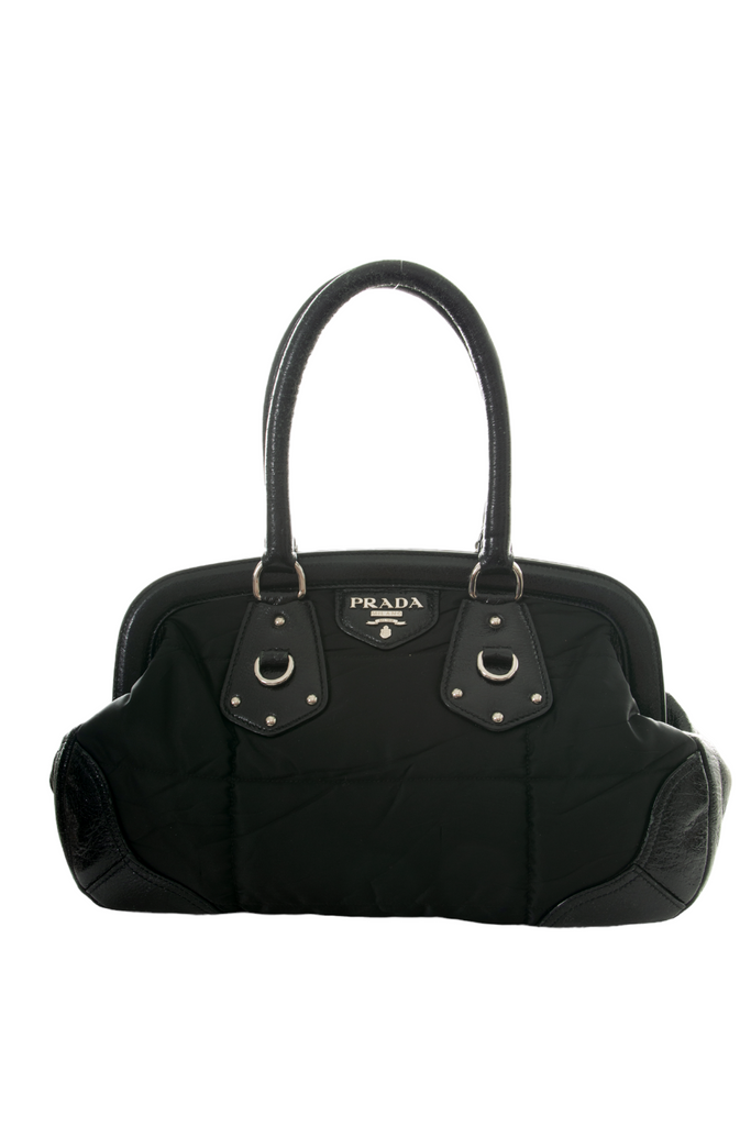 PradaNylon Bag with Leather Handle- irvrsbl
