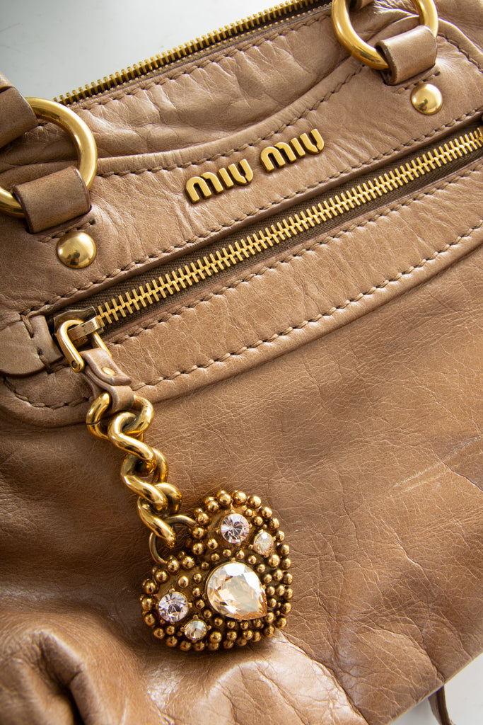 Miu Miu Leather Bag with Heart Detail - irvrsbl