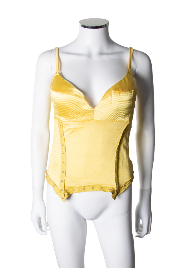 Versace Yellow Boned Bustier - irvrsbl