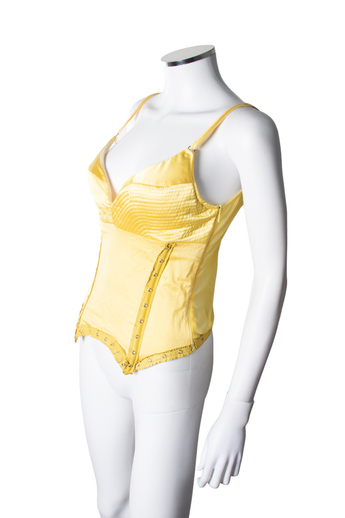 Versace Yellow Boned Bustier - irvrsbl