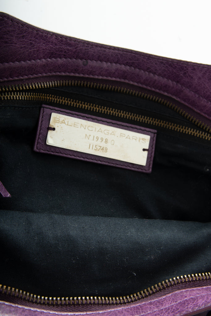 Balenciaga City Bag in Purple - irvrsbl