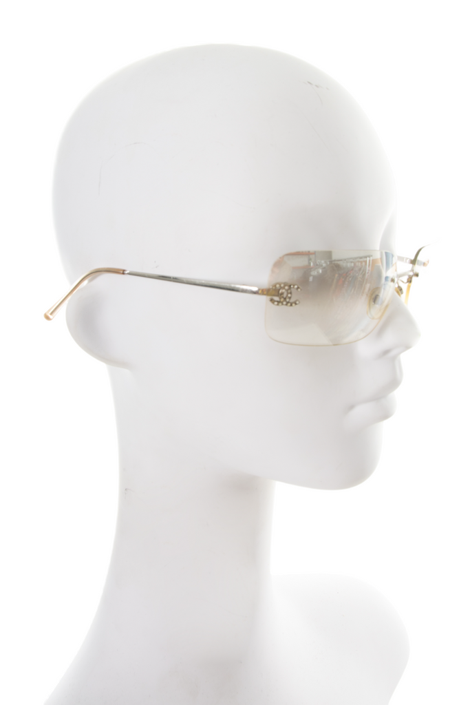 Chanel 4017-D Crystal 'CC' Embllished Sunglasses