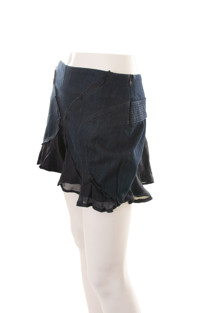 Versace Denim Skirt with Ruffle - irvrsbl