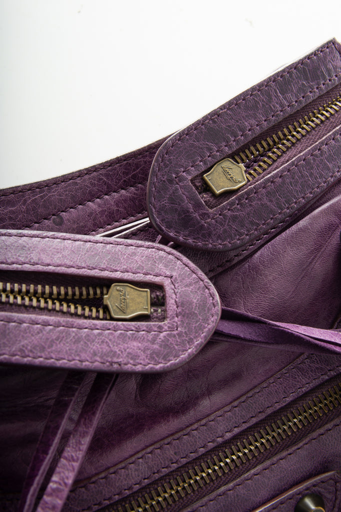 Balenciaga City Bag in Purple - irvrsbl