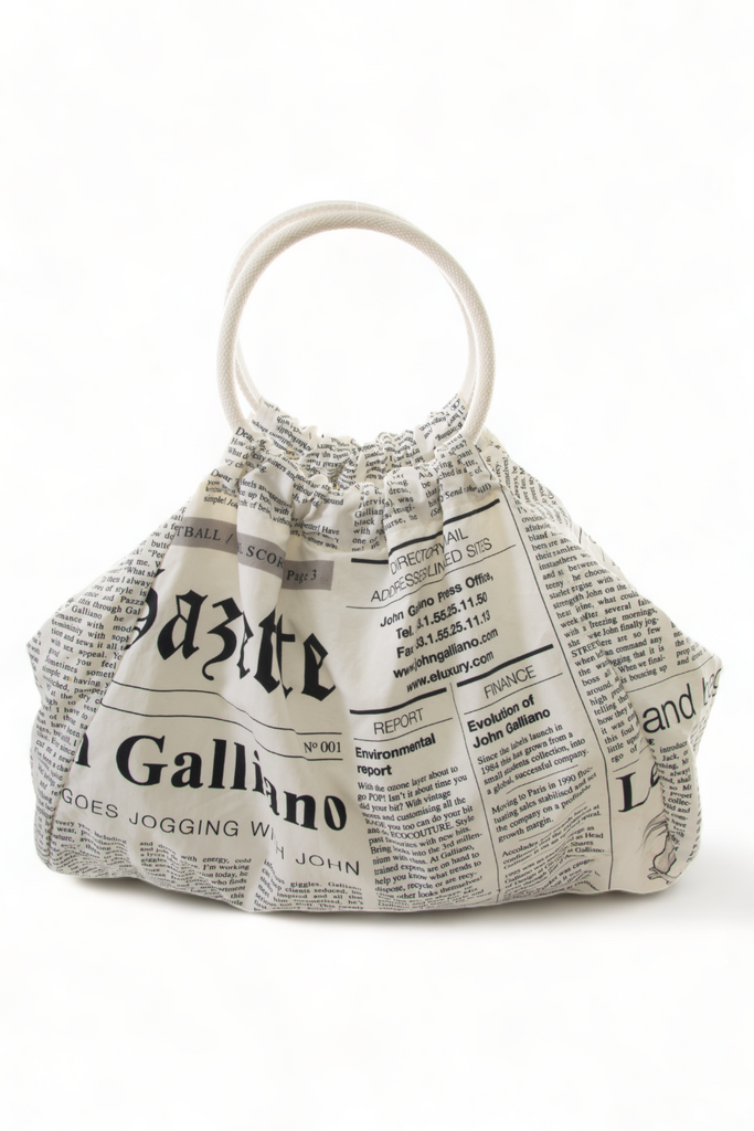 John Galliano Gazette Print Bag - irvrsbl