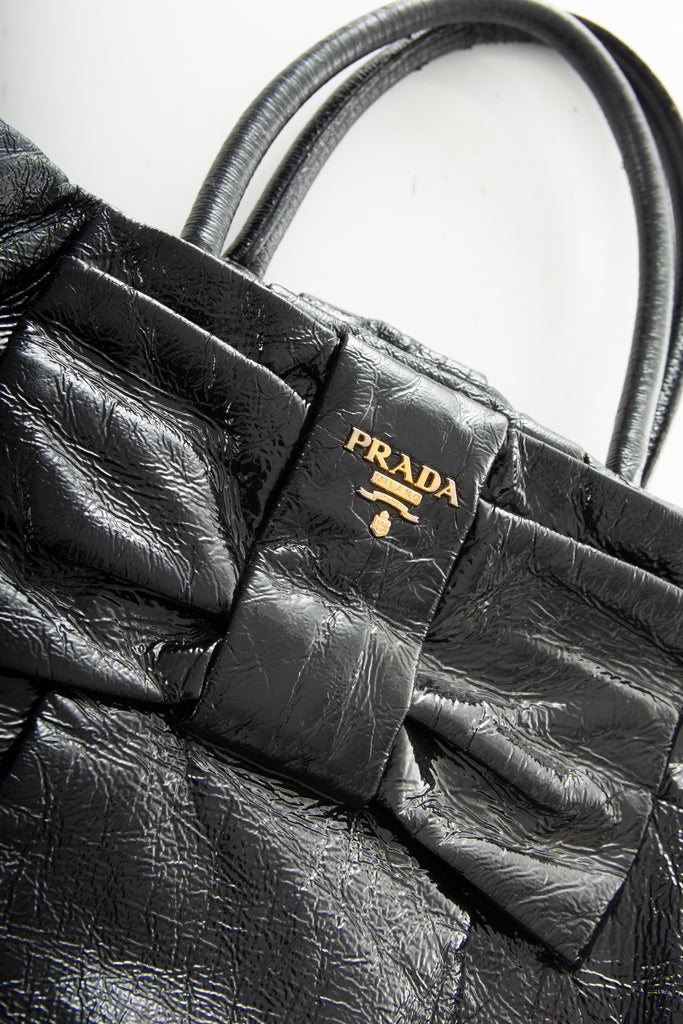 Prada Black Bag with Bow - irvrsbl