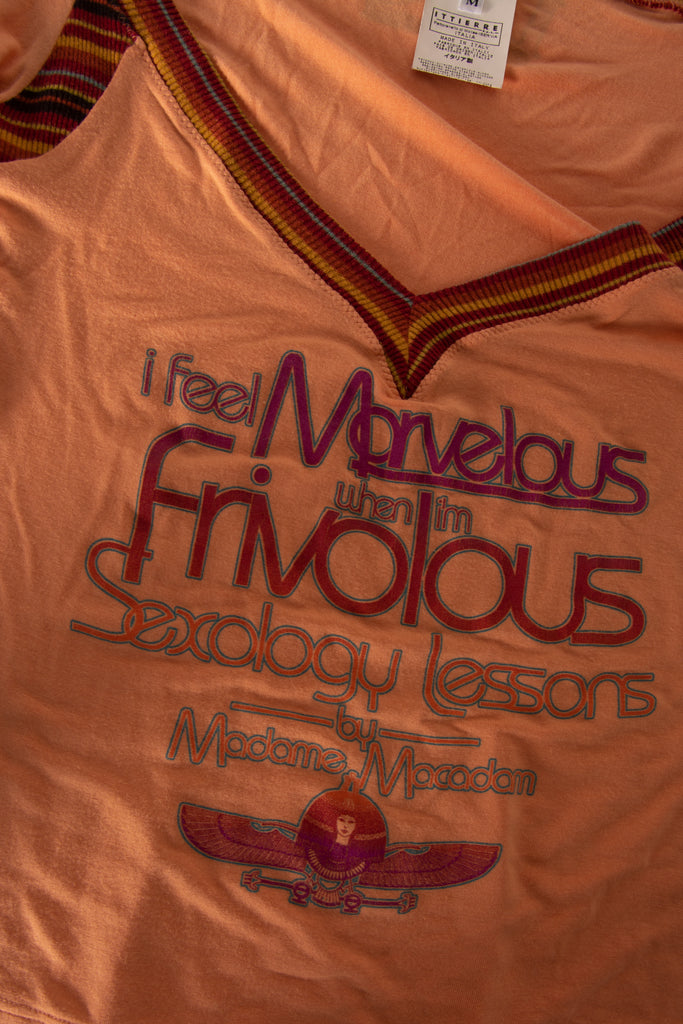 Dolce and Gabbana "I Feel Marvelous When I'm Frivolous" Tshirt - irvrsbl