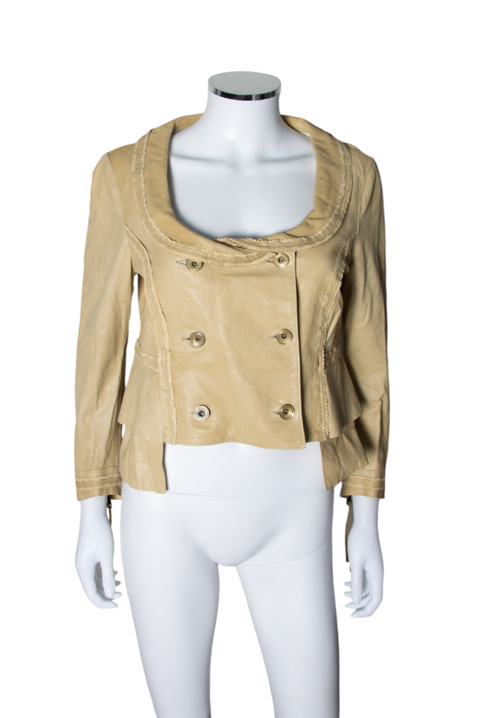 Plein Sud Cropped Leather Jacket - irvrsbl