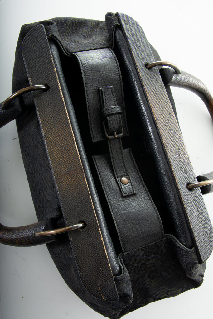 Gucci Monogram Bag with Wooden Handle - irvrsbl