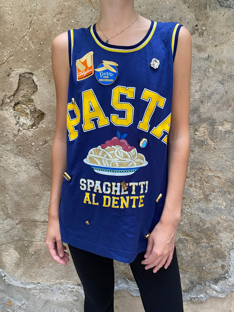 Dolce and Gabbana Pasta Spaghetti Al Dente Tank Top - irvrsbl
