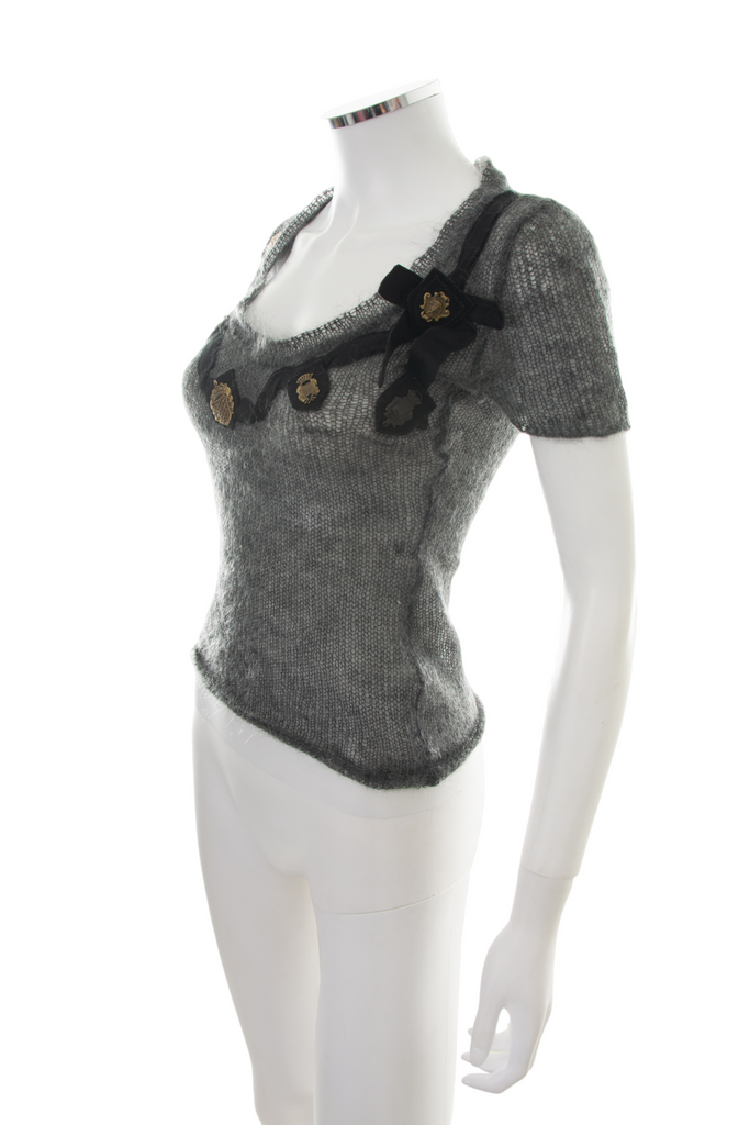 Miu Miu Knit Top in Grey - irvrsbl