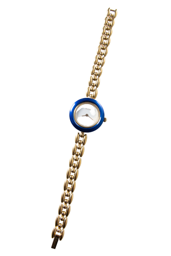 Gucci Gold Chain Link Interchangeable Bezel Watch - irvrsbl