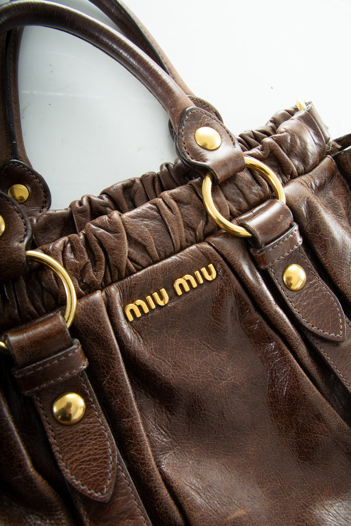 Miu Miu Brown Leather Bag - irvrsbl