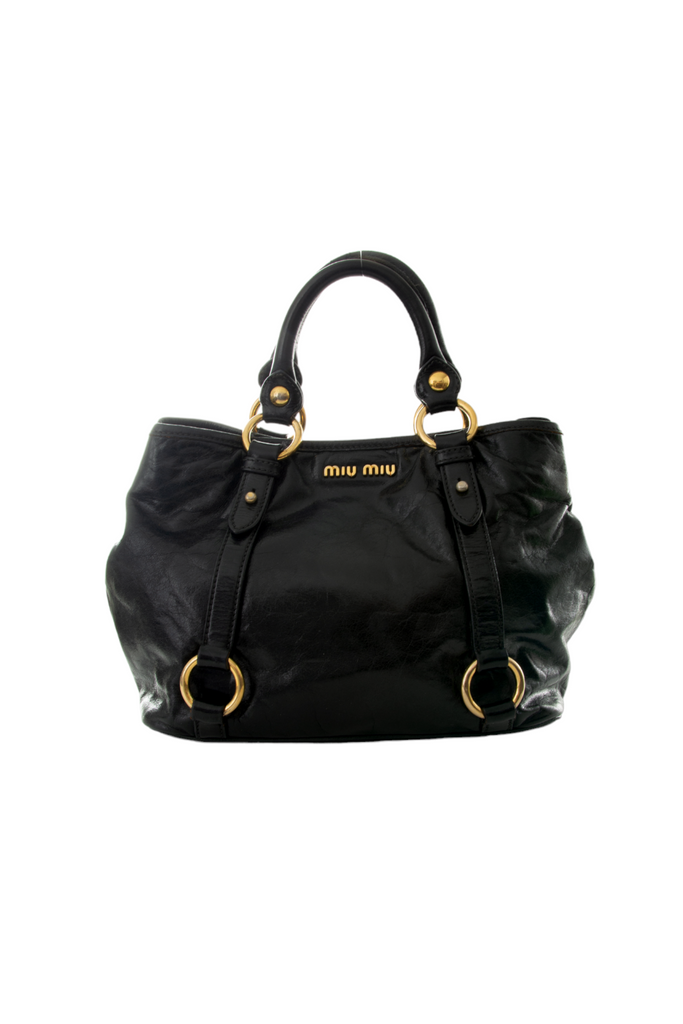 Miu Miu Vitello Bag in Black - irvrsbl