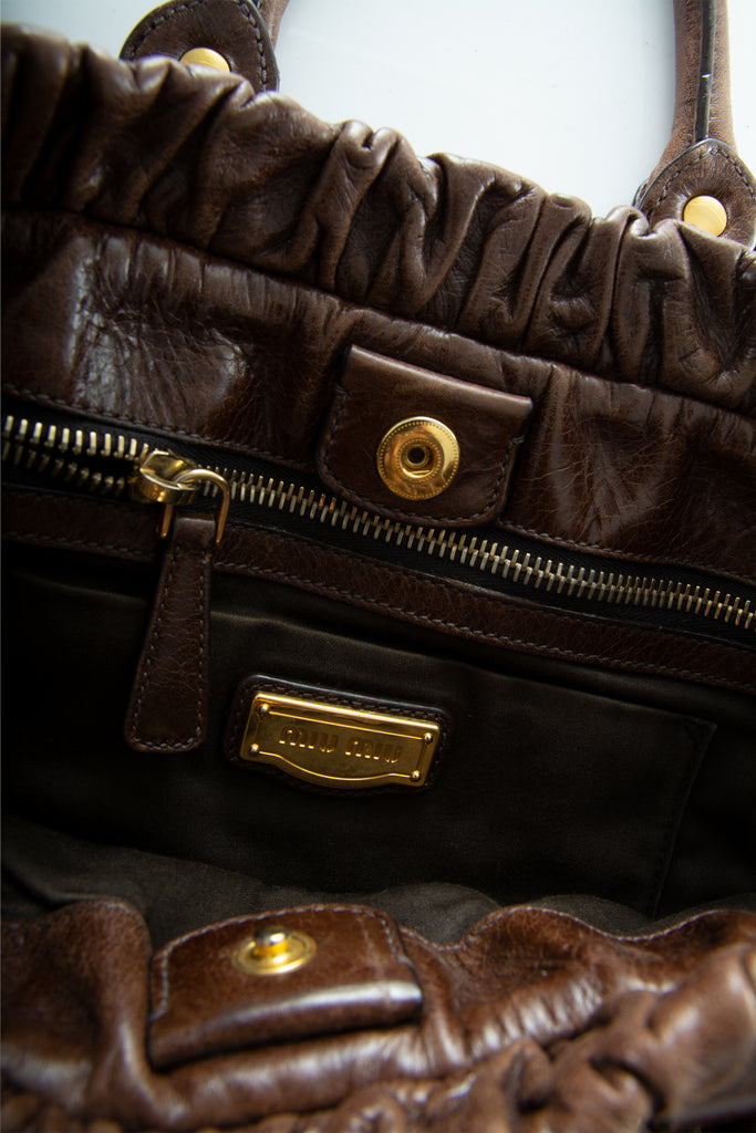 Miu Miu Brown Leather Bag - irvrsbl