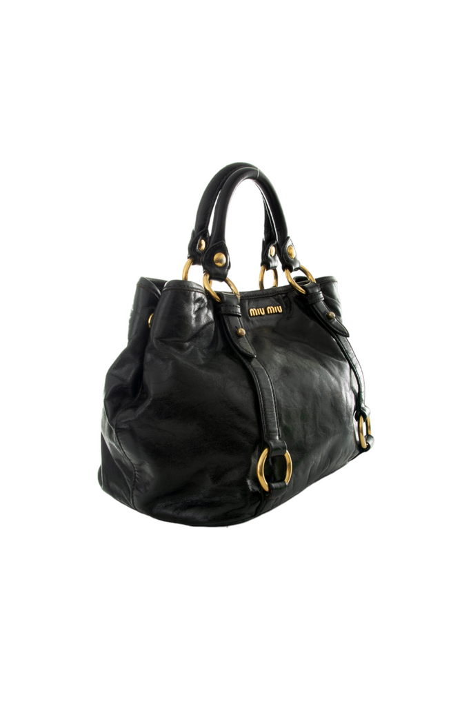 Miu Miu Vitello Bag in Black - irvrsbl