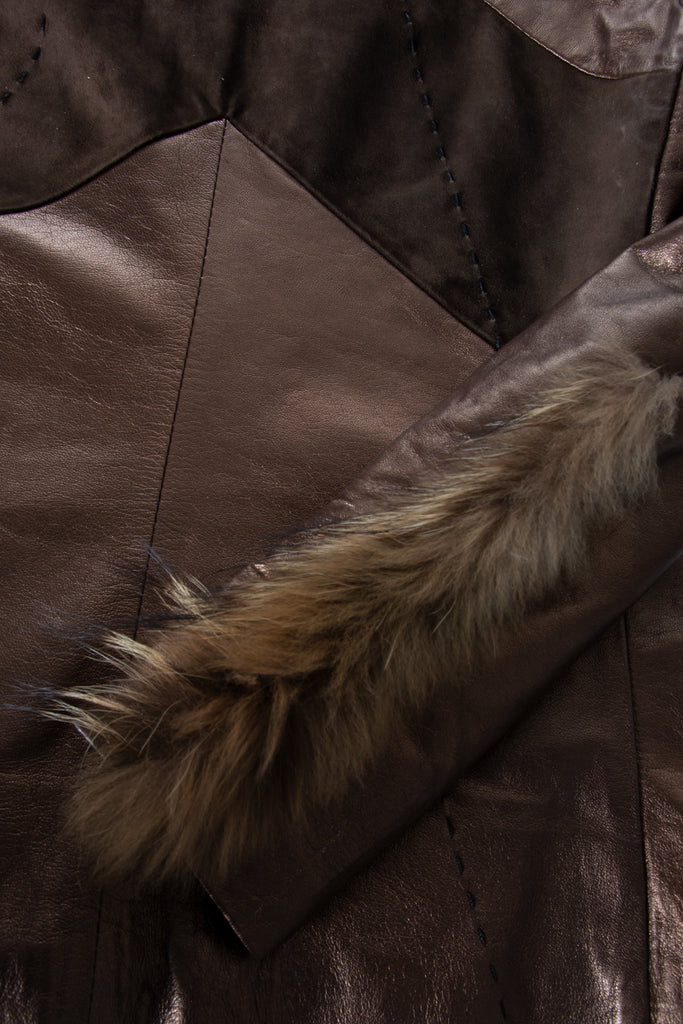 Gianfranco Ferre Fur Trimmed Leather Jacket - irvrsbl