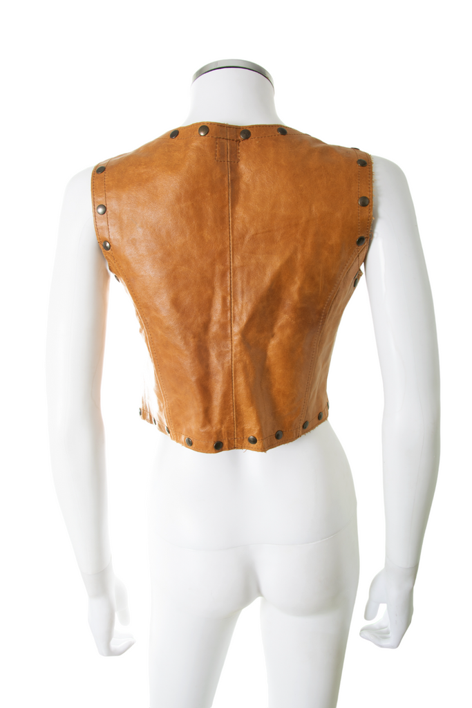 vintage Leather Vest - irvrsbl