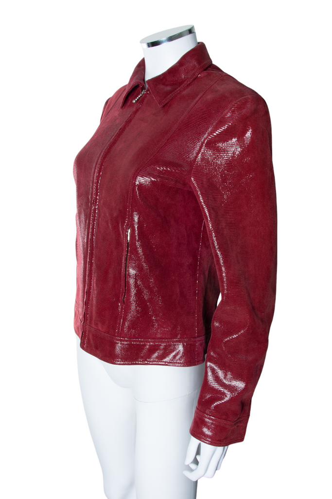 Alberta Ferretti Leather Jacket in Red - irvrsbl