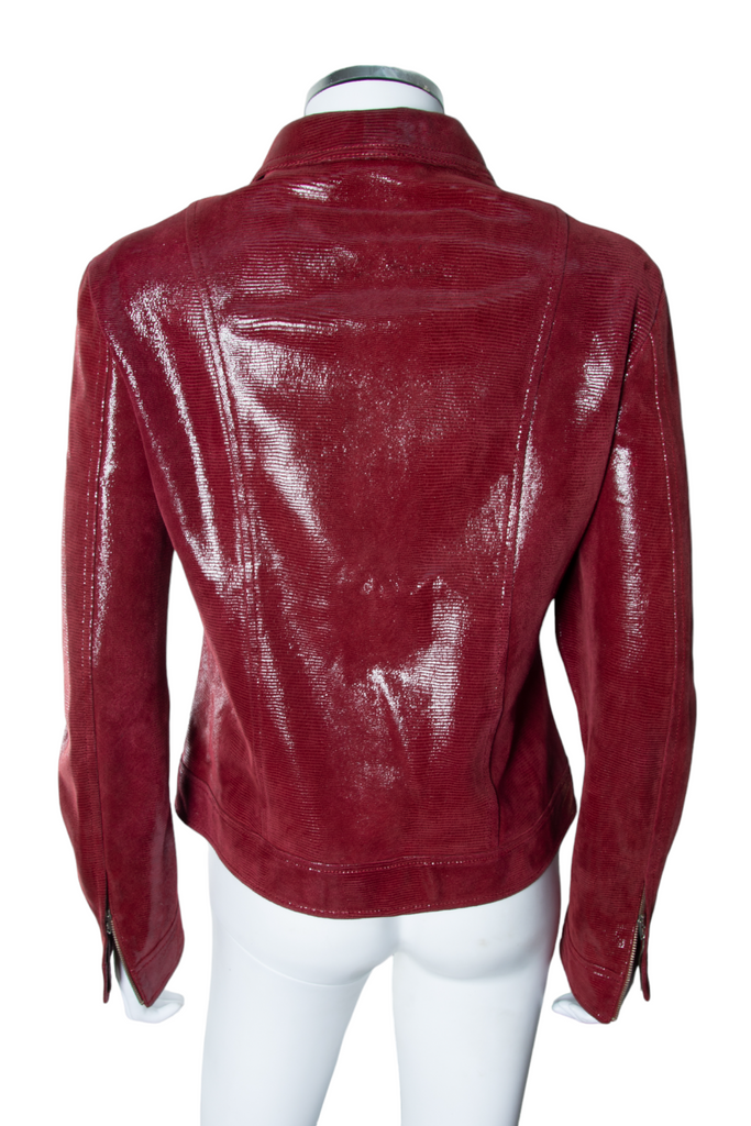 Alberta Ferretti Leather Jacket in Red - irvrsbl