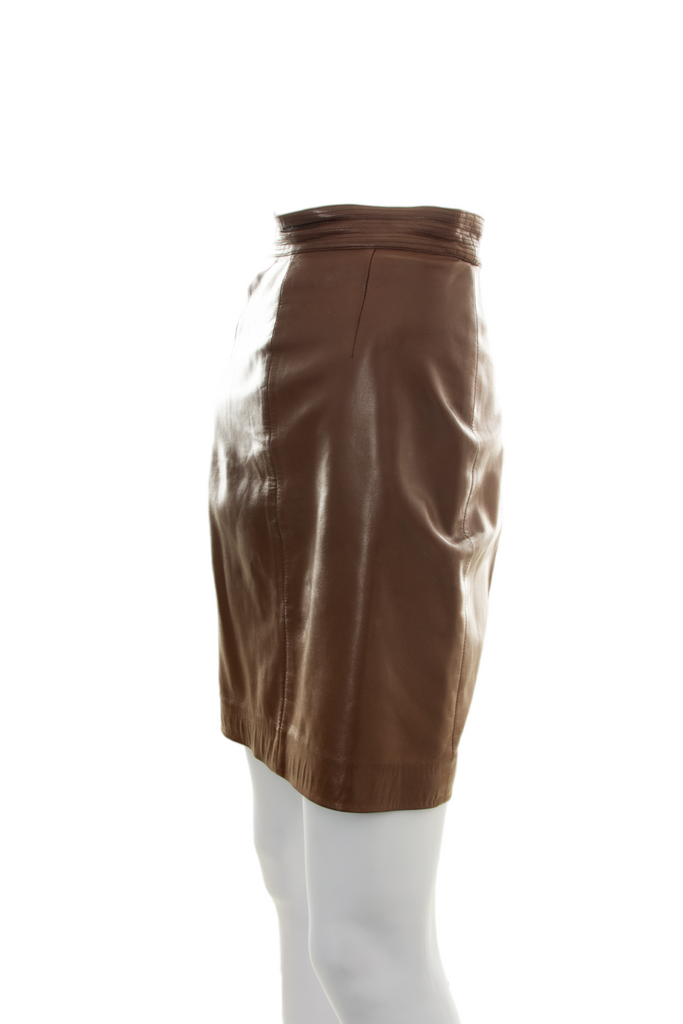 Claude Montana Perforated Leather Skirt - irvrsbl