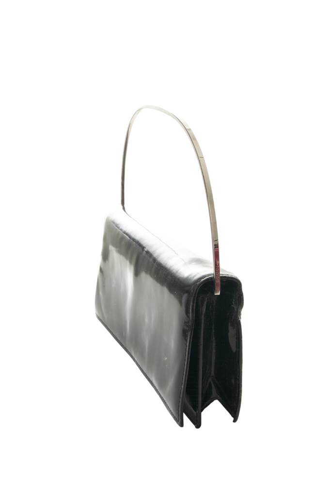 Gucci Patent Handbag with Metal Handle - irvrsbl
