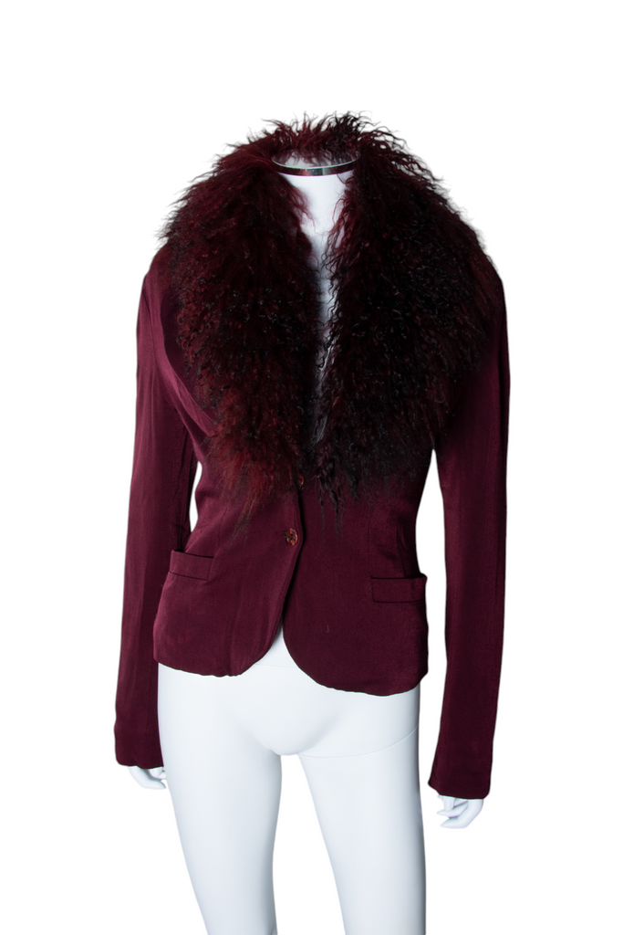 Plein Sud Mongolian Fur Blazer - irvrsbl