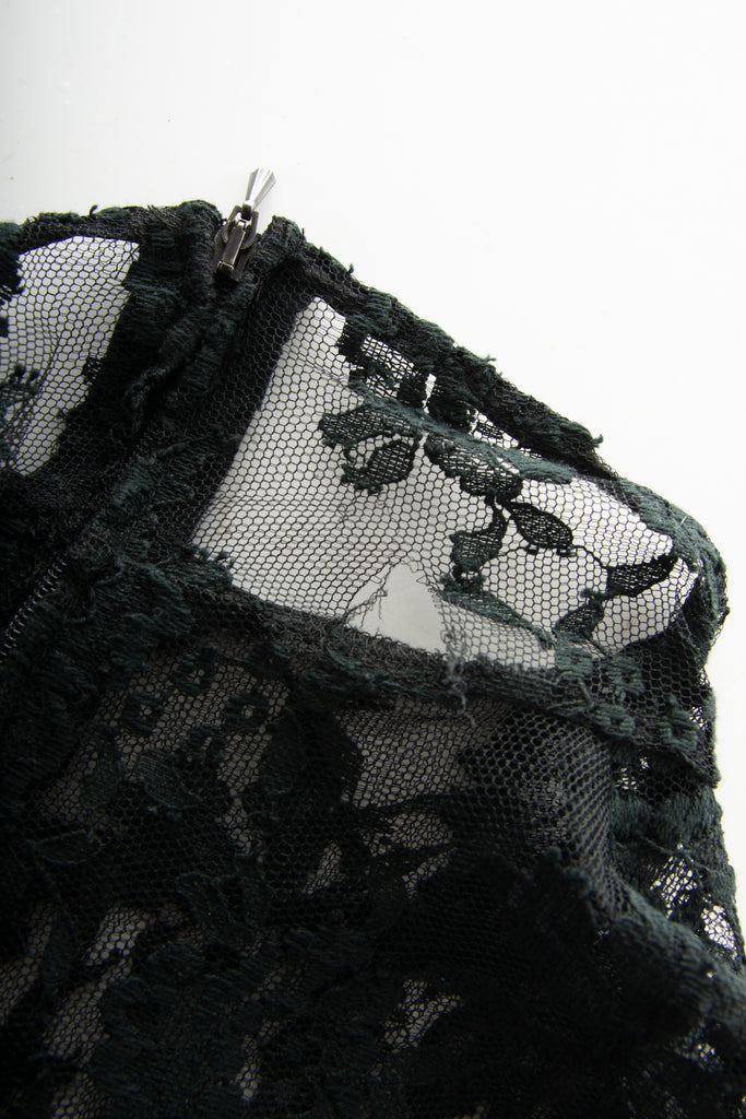Dolce and Gabbana Leather and Lace Bustier - irvrsbl