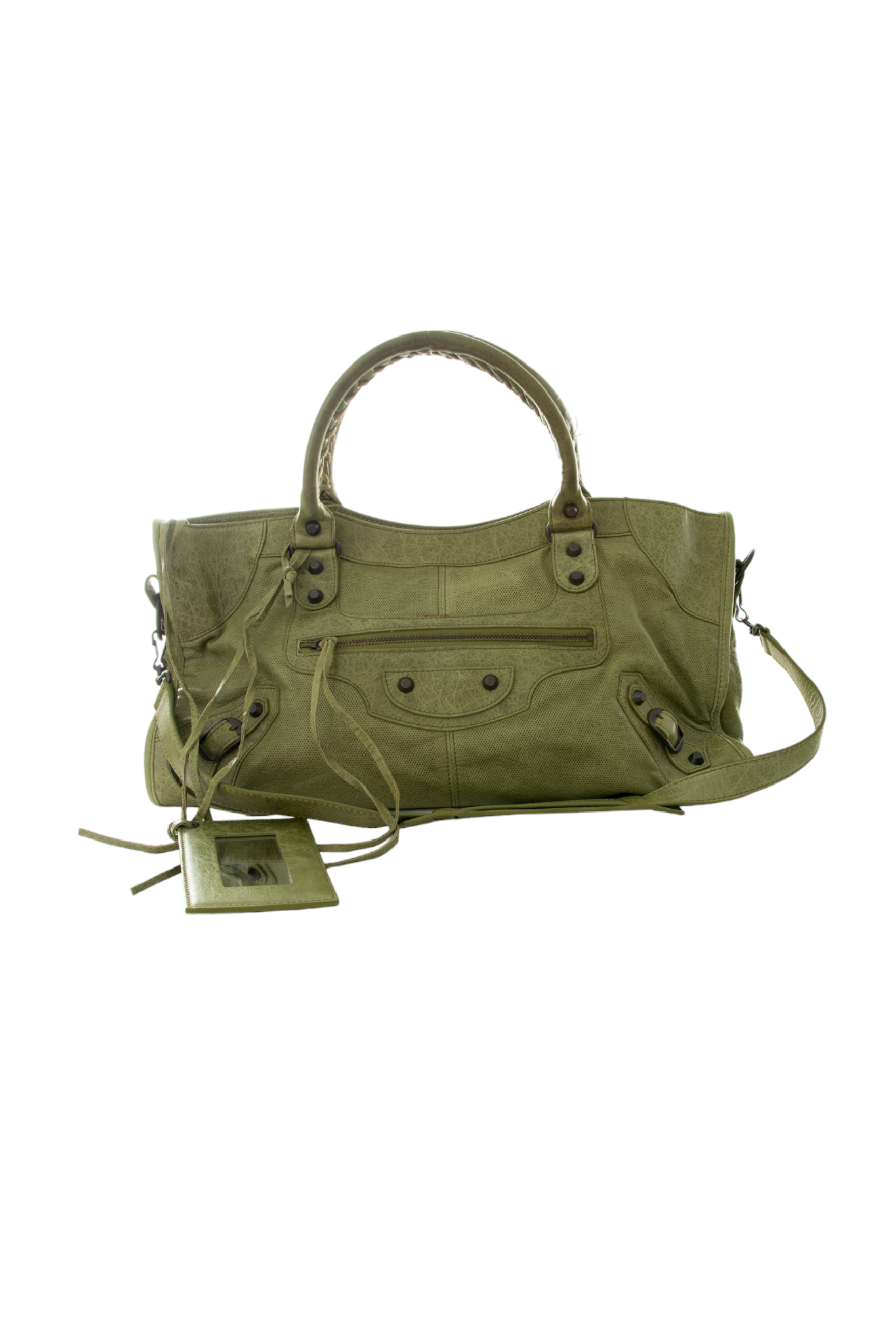 Balenciaga Green Motorcycle Bag irvrsbl