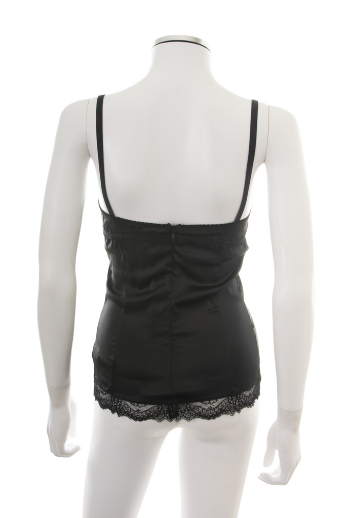Dolce and GabbanaLace and Satin Bustier Top- irvrsbl