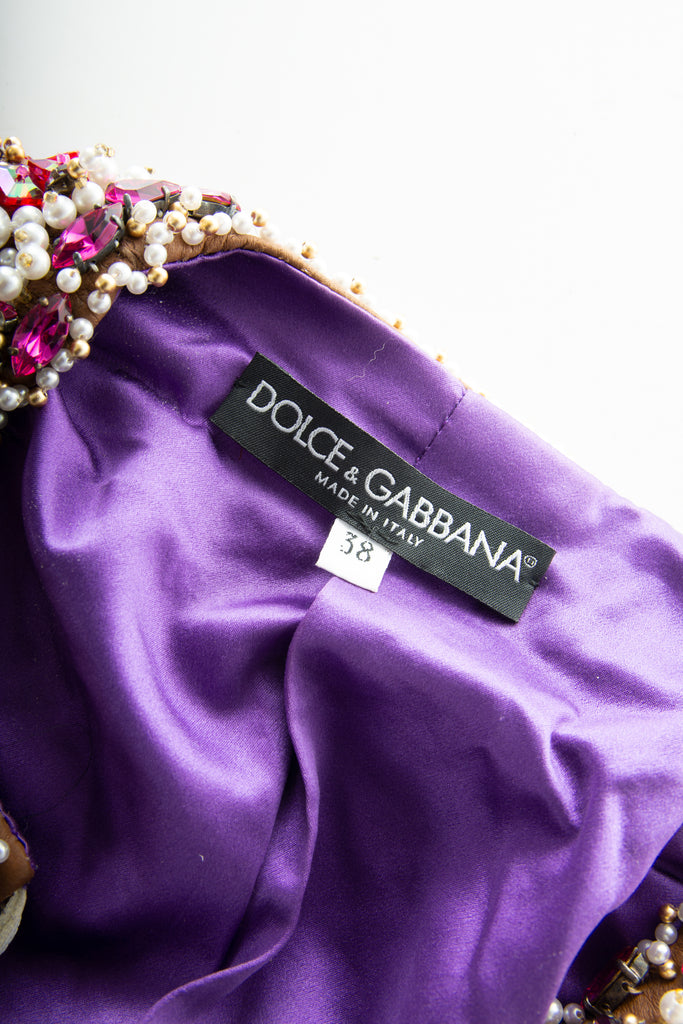 Dolce and GabbanaBeaded Leather Jacket- irvrsbl
