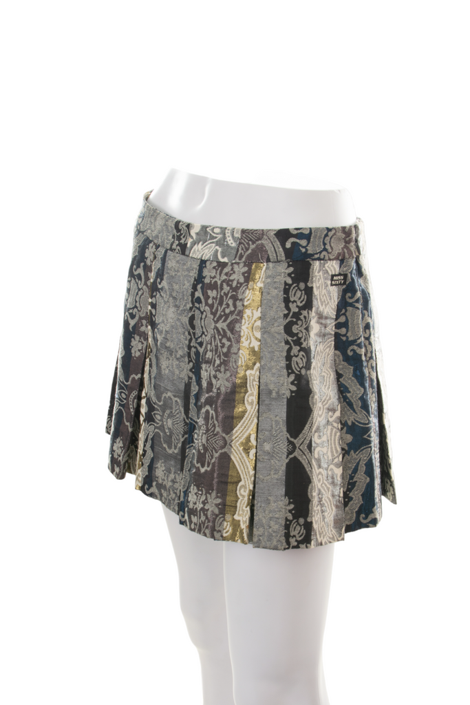 Miss Sixty Jacquard Pleated Skirt - irvrsbl