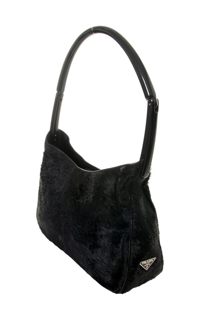 Prada Pony Hair Bag with Acrylic Handle - irvrsbl
