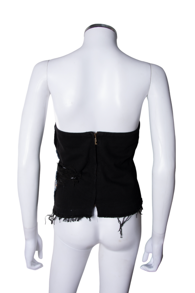 Iceberg Distressed Corset with Giraffe Embroidery - irvrsbl