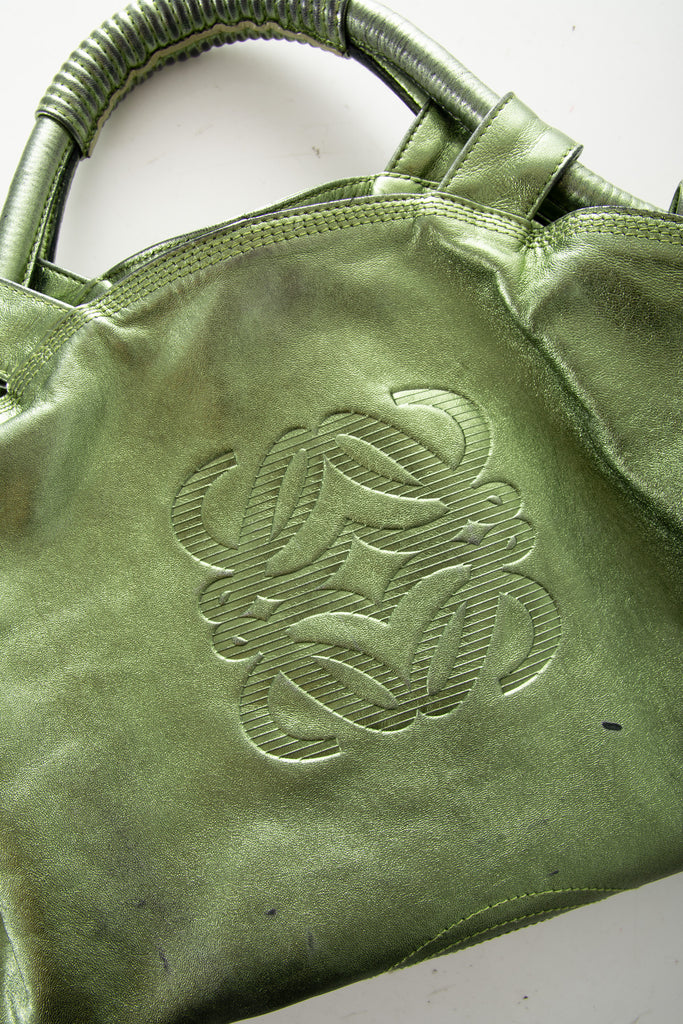 Loewe Anagram Bag in Green - irvrsbl