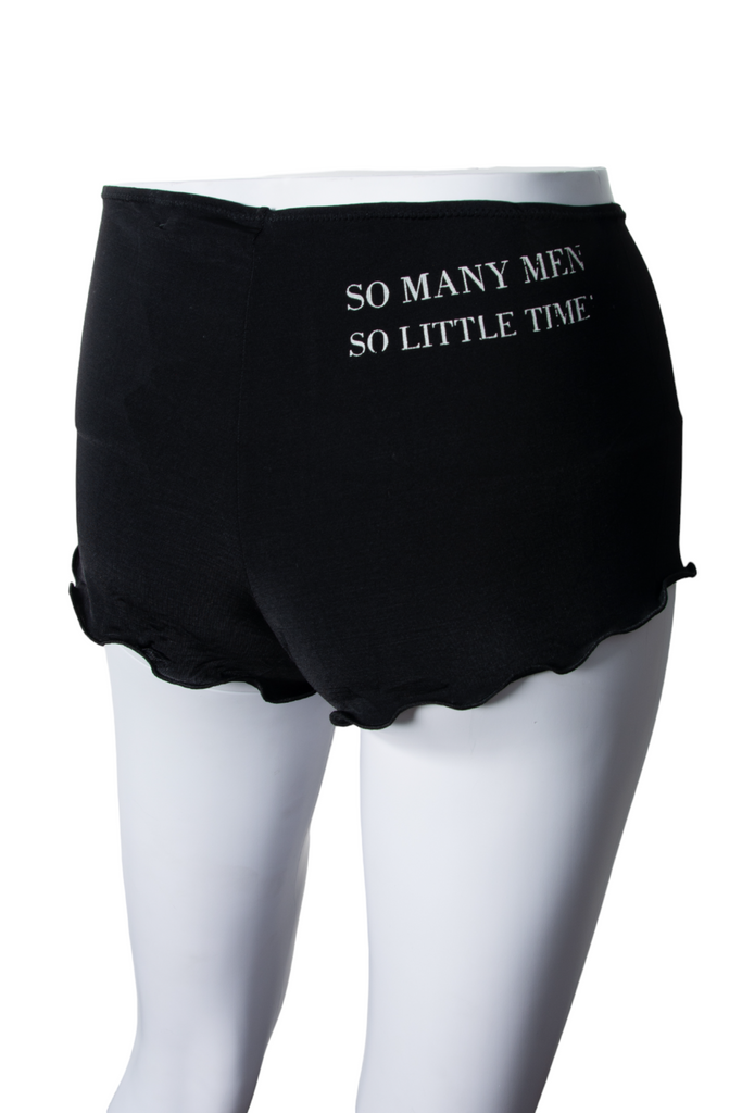 Moschino So Many Men Too Little Time Lingerie Shorts - irvrsbl