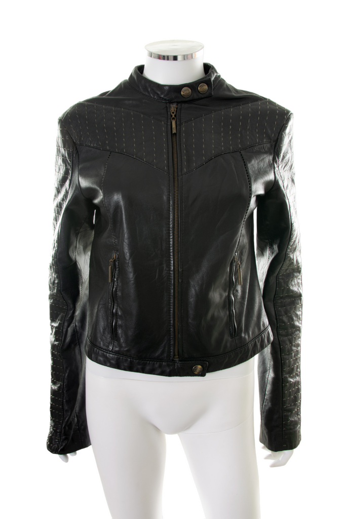 Roberto Cavalli Leather biker Jacket - irvrsbl