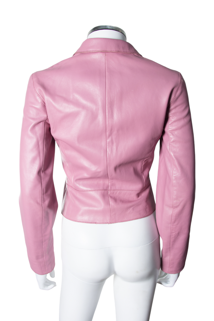 Gianfranco Ferre Mauve Leather Blazer - irvrsbl