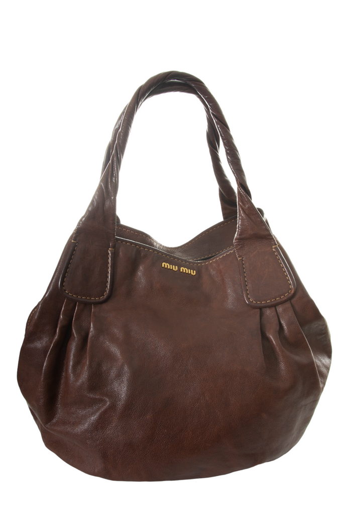 Miu Miu Leather Bag in Brown - irvrsbl