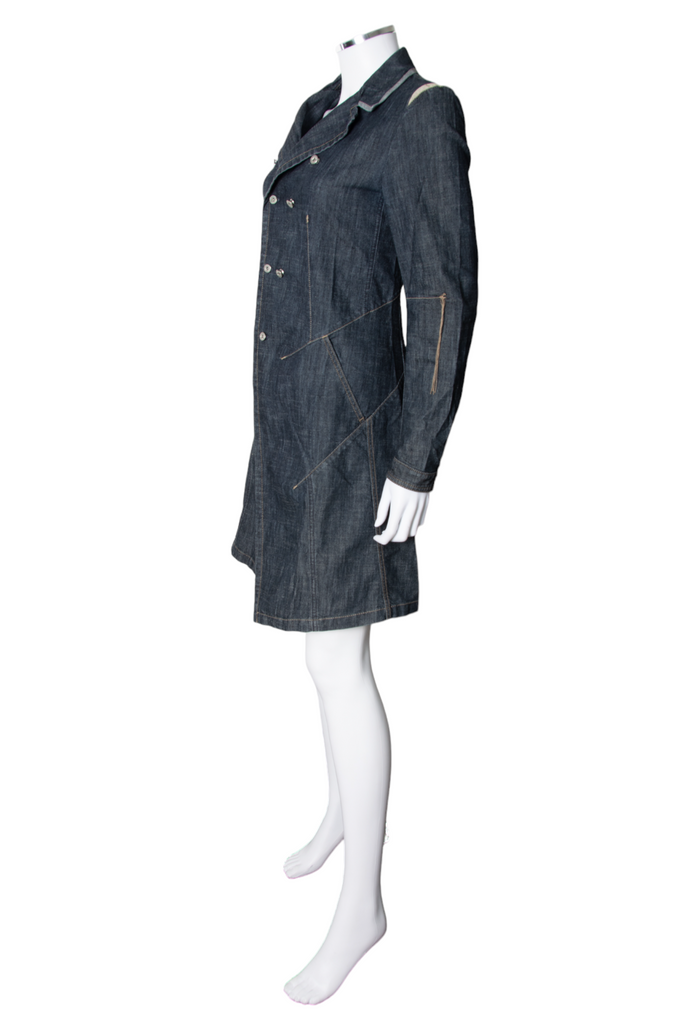 Marithe Francois Girbaud Denim Trench Coat - irvrsbl