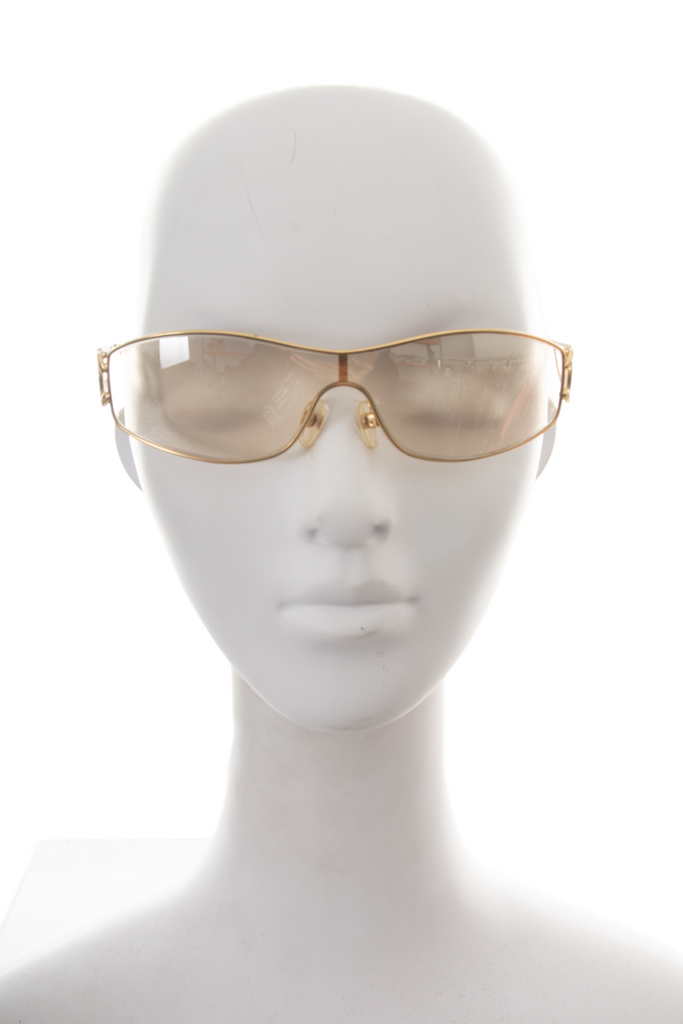 Chanel CC Logo Gold Frame Sunglasses - irvrsbl