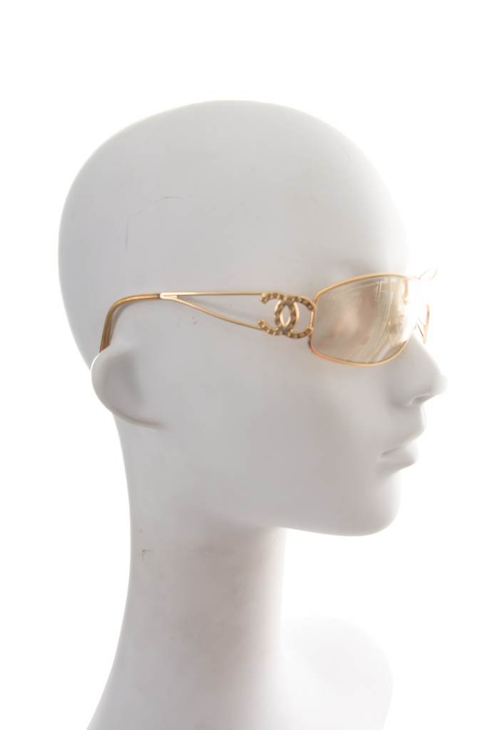 Chanel CC Logo Gold Frame Sunglasses - irvrsbl