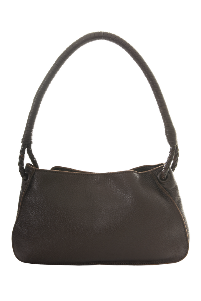 Bottega VenetaLeather Shoulder Bag with Braided Handle- irvrsbl