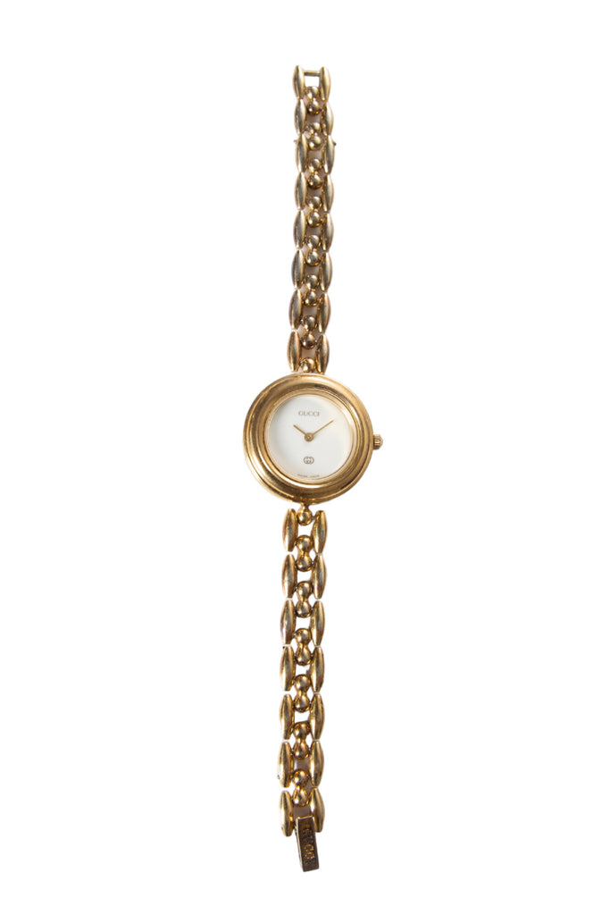 Gucci Gold Chain Link Interchangeable Bezel Watch - irvrsbl